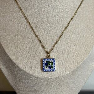 Handmade Gold Blueberry Necklace | Waterproof & Tarnish Resistant